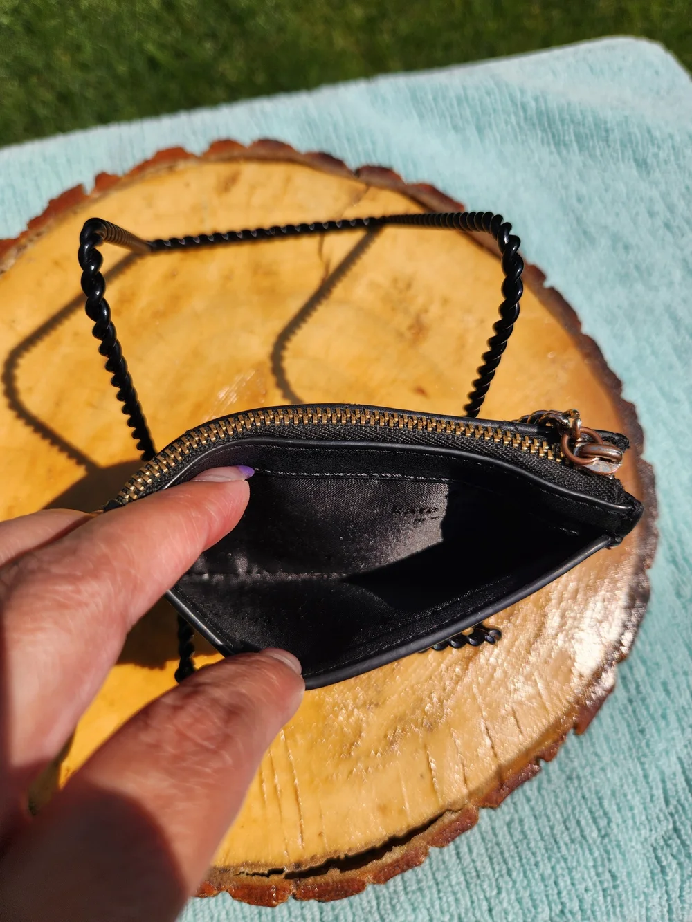 Kate Spade Quilted Black Leather Card Holder